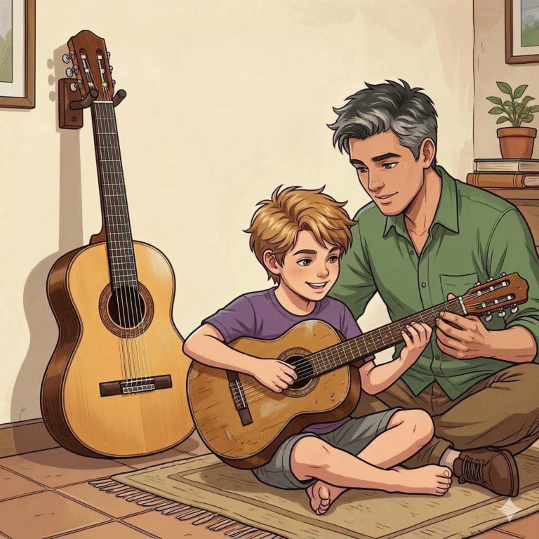 Violão simples de Tiohai nas mãos de Zerzil